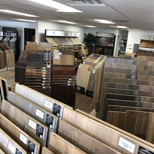 Wood Flooring Display in a California Showroom
