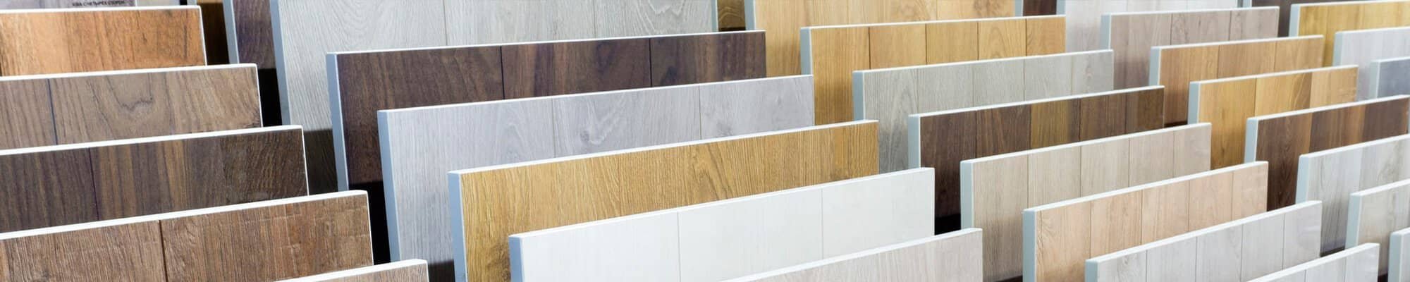 Flooring swatches in a local San Diego showroom